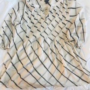 NWT Cream/ Black sheer tunic